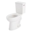 LAVRIK TWO-PIECE ELONGATED TOILET WITH REVERSIBLE TANK - NO SEAT - BRUSHED NICKEL HANDLE 