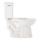 LAVRIK TWO-PIECE ELONGATED TOILET WITH REVERSIBLE TANK - NO SEAT - BRUSHED NICKEL HANDLE 