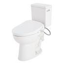 1.28 gpf Two Piece Elongated Toilet with Reversible Tank and Chrome Handle, Includes Bidet Seat 