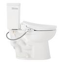 1.28 gpf Two Piece Elongated Toilet with Reversible Tank and Chrome Handle, Includes Bidet Seat 