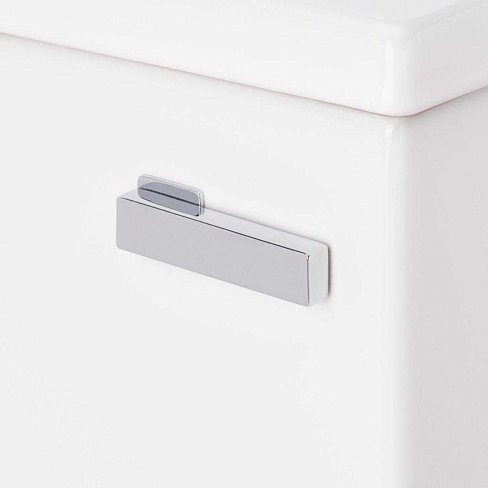 1.28 gpf Two Piece Elongated Toilet with Reversible Tank and Chrome Handle, Includes Bidet Seat 