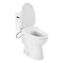 LAVRIK TWO-PIECE ELONGATED TOILET WITH REVERSIBLE TANK - BIDET SEAT - MATTE BLACK HANDLE 