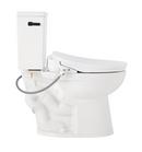 LAVRIK TWO-PIECE ELONGATED TOILET WITH REVERSIBLE TANK - BIDET SEAT - MATTE BLACK HANDLE 