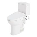 1.28 gpf Two Piece Elongated Toilet with Reversible Tank and White Handle, Includes Bidet Seat 