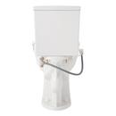 1.28 gpf Two Piece Elongated Toilet with Reversible Tank and Brushed Nickel Handle, Includes Bidet Seat 