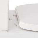 LAVRIK TWO-PIECE SKIRTED ELONGATED TOILET WITH REVERSIBLE TANK - CHROME HANDLE 