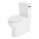 LAVRIK TWO-PIECE SKIRTED ELONGATED TOILET WITH REVERSIBLE TANK - MATTE BLACK HANDLE 