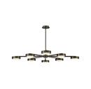50in. Wide Semi-flush Ceiling Fixture in Black Oxide
