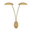 2-Light 41in. Tall Wall Sconce in Heritage Brass and Gold Leaf