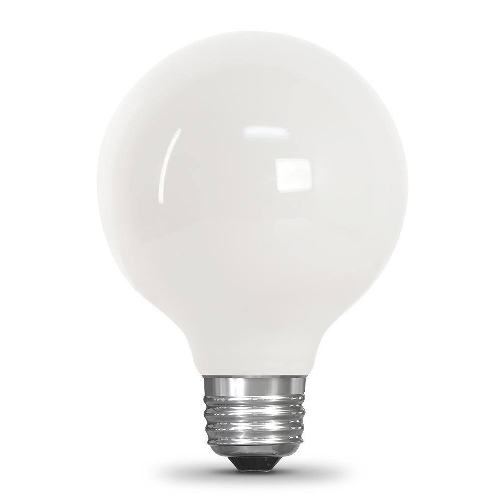 LED FILAMENT G25 40W EQUIV WHITE MED BASE 2700K 15000 HOUR CEC 