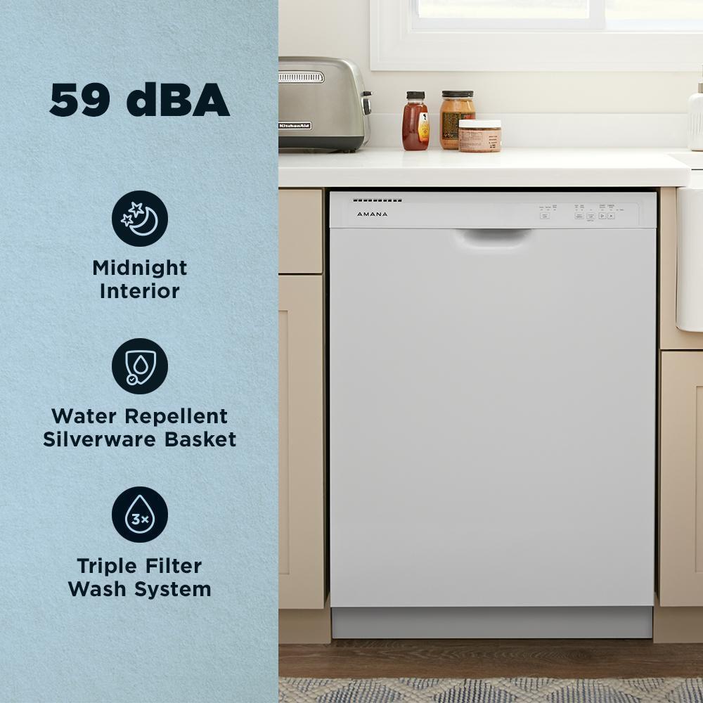 23-7/8 in. Built-In Dishwasher in White 