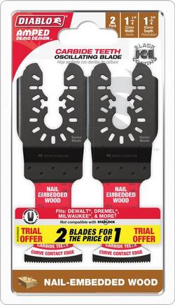 1-1/4 in. Universal Fit Carbide Oscillating Blade for Nail Embedded Wood (2 Pack)