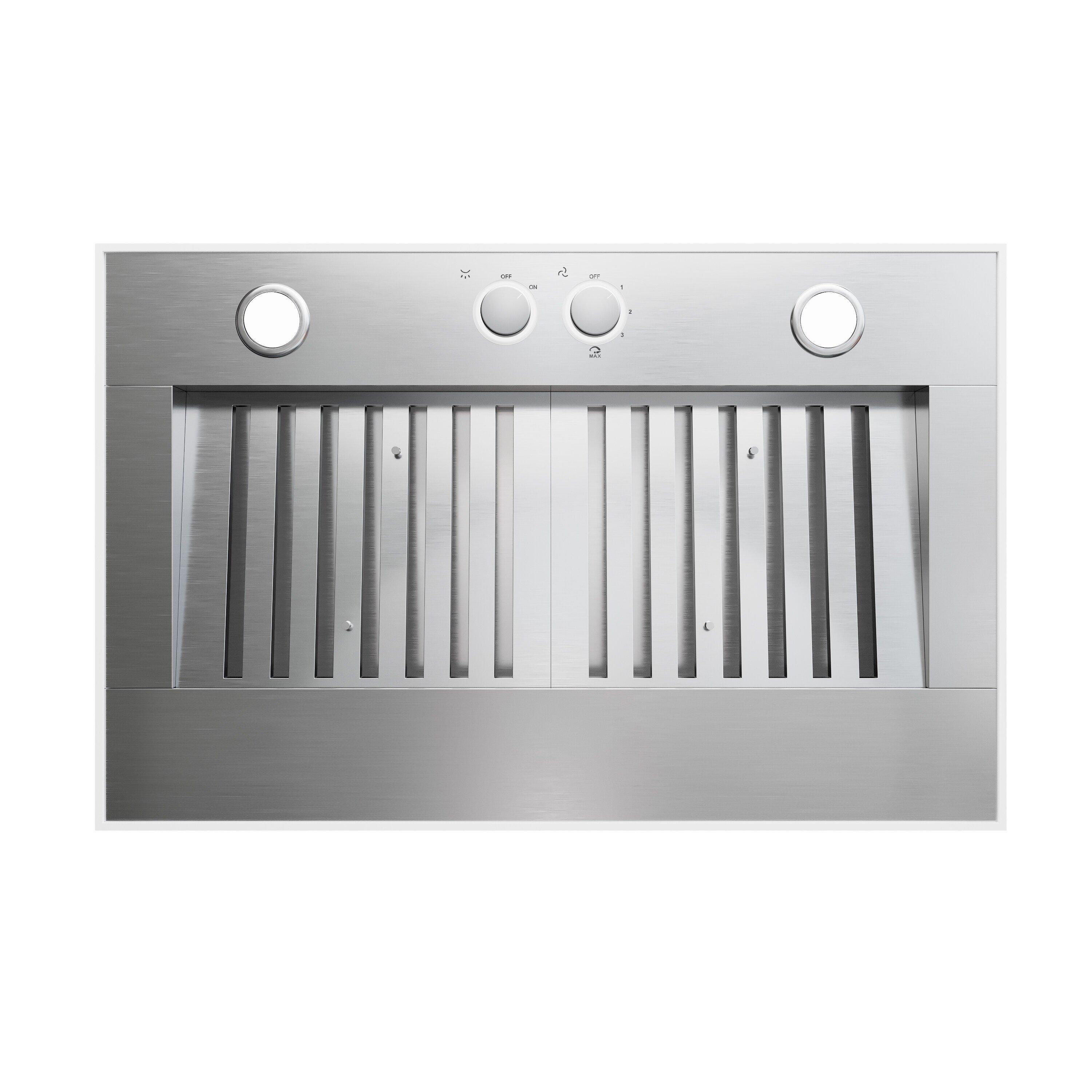 34 in. Range Hood Insert in Stainless Steel 