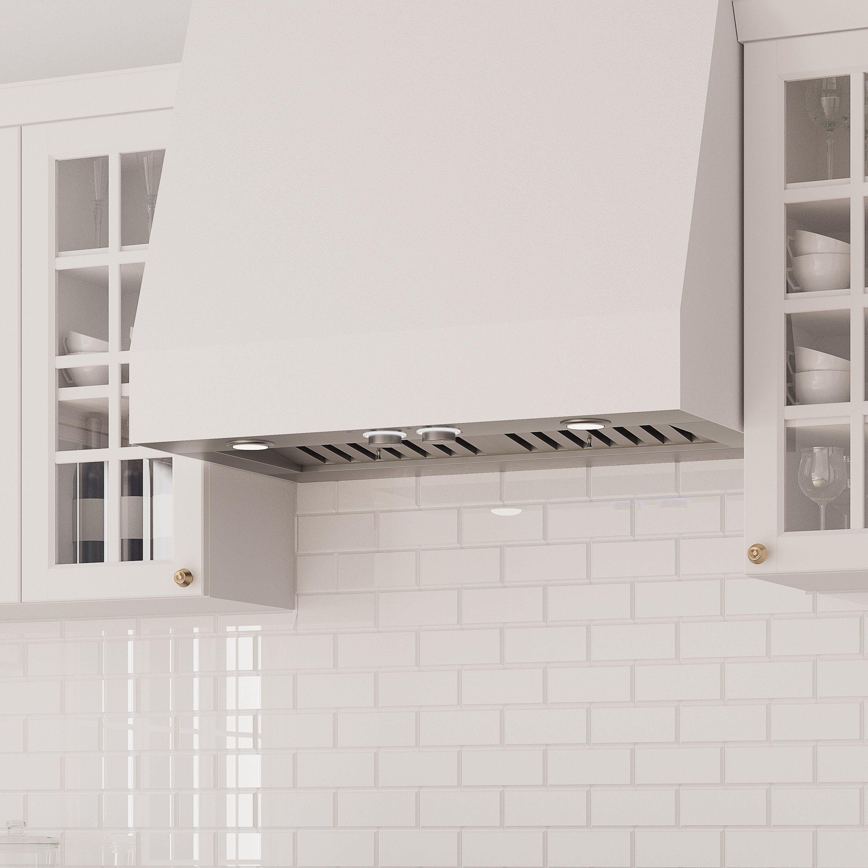 34 in. Range Hood Insert in Stainless Steel 