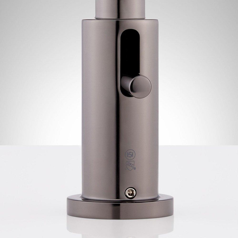 LEXIA 4-HOLE ROMAN TUB FAUCET AND HAND SHOWER WITH ROUGH-IN VALVE - GUNMETAL 