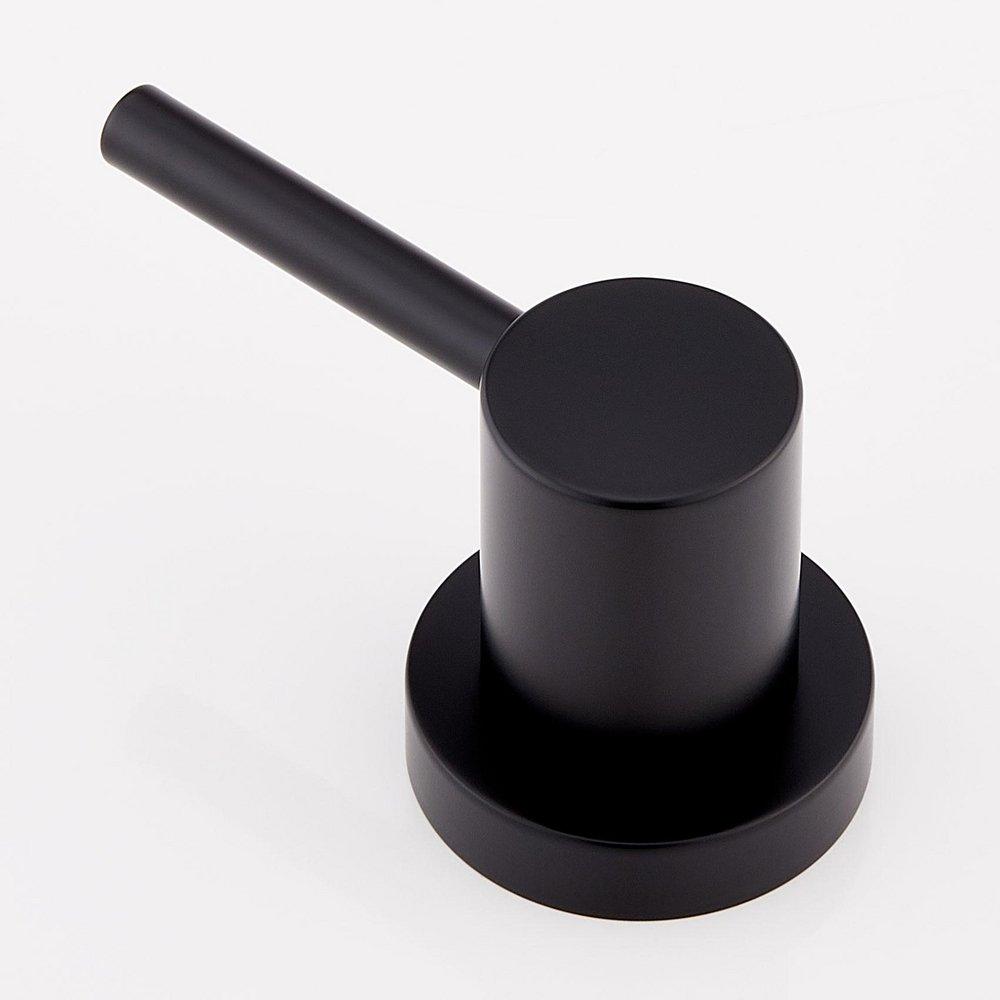 LEXIA 4-HOLE ROMAN TUB FAUCET AND HAND SHOWER WITH ROUGH-IN VALVE - MATTE BLACK 