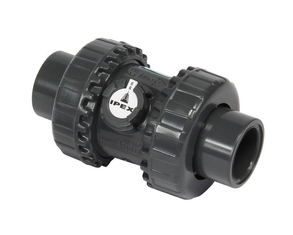 1/2 PVC T/U SXT FKM BALL CHK VLV 