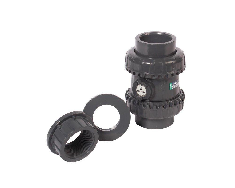 2 PVC T/U SXT FKM BALL CHK VLV 