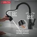Single Handle Pull Down Kitchen Faucet in Matte Black 