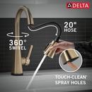 Single Handle Pull Down Kitchen Faucet in Champagne Bronze 