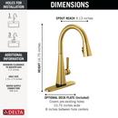 DELTA LENTA TOUCH2O KITCHEN FAUCET WITH TOUCHLESS TECHNOLOGY 
