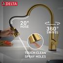 DELTA LENTA TOUCH2O KITCHEN FAUCET WITH TOUCHLESS TECHNOLOGY 