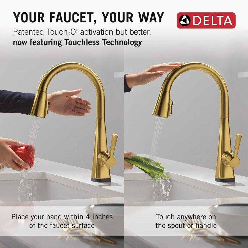 DELTA LENTA TOUCH2O KITCHEN FAUCET WITH TOUCHLESS TECHNOLOGY 