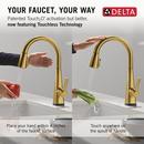 DELTA LENTA TOUCH2O KITCHEN FAUCET WITH TOUCHLESS TECHNOLOGY 