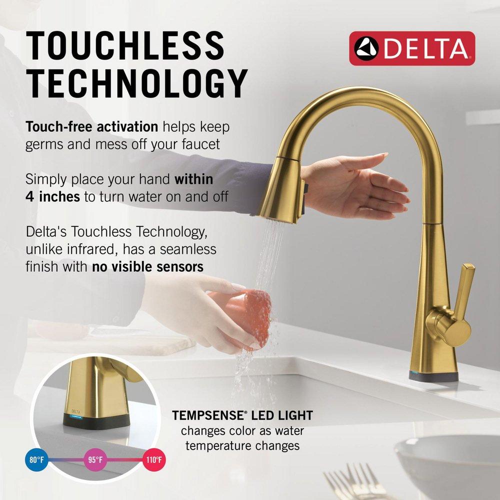 DELTA LENTA TOUCH2O KITCHEN FAUCET WITH TOUCHLESS TECHNOLOGY 