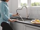 Single Handle Pull Down Kitchen Faucet in Spotshield Stainless 