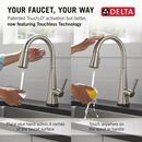 Single Handle Pull Down Kitchen Faucet in Spotshield Stainless 