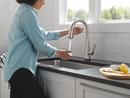 Single Handle Pull Down Kitchen Faucet in Spotshield Stainless 