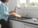 Single Handle Pull Down Kitchen Faucet in Spotshield Stainless 