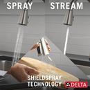 Single Handle Pull Down Kitchen Faucet in Spotshield Stainless 