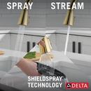 Single Handle Pull Down Kitchen Faucet in Brushed Gold 