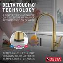 Single Handle Pull Down Kitchen Faucet in Brushed Gold 