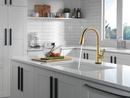Single Handle Pull Down Kitchen Faucet in Brushed Gold 