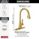 DELTA LENTA SINGLE-HANDLE PULL-DOWN KITCHEN FAUCET 