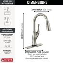 Single Handle Pull Down Kitchen Faucet with Side Spray in Spotshield Stainless 