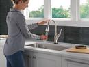 Single Handle Pull Down Kitchen Faucet with Side Spray in Spotshield Stainless 