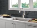 Single Handle Pull Down Kitchen Faucet with Side Spray in Spotshield Stainless 