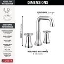DELTA TRINSIC TWO HANDLE WIDESPREAD BATHROOM FAUCET 