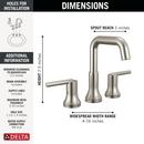 Two Handle Widespread Bathroom Sink Faucet in Stainless 