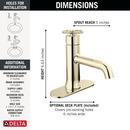 Single Handle Monoblock Bathroom Sink Faucet in Polished Nickel 