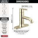Single Handle Monoblock Bathroom Sink Faucet in Polished Nickel 