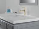 Single Handle Monoblock Bathroom Sink Faucet in Polished Nickel 