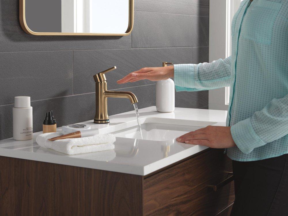 Sensor Bathroom Sink Faucet in Champagne Bronze 