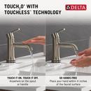 Single Handle Monoblock Bathroom Sink Faucet in Stainless 