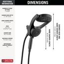 Multi Function Hand Shower in Matte Black 