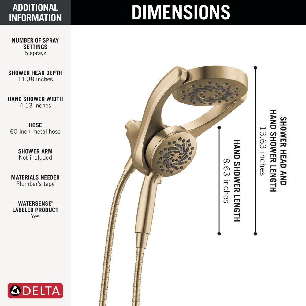 Multi Function Hand Shower in Champagne Bronze 